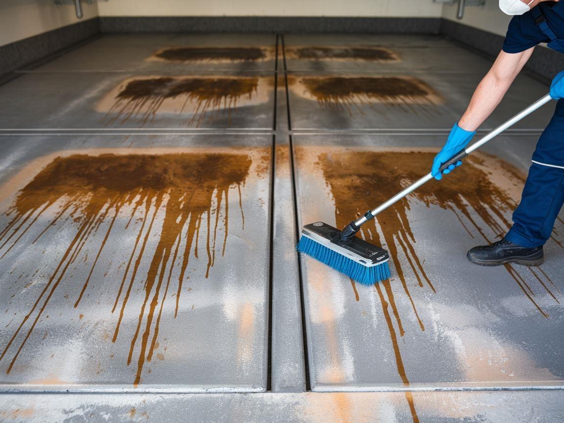 Betonowa posadzka po oczyszczeniu