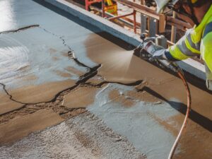 Betonowa powierzchnia chroniona przed deszczem