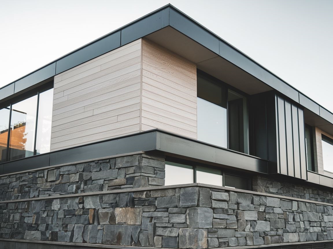 Elewacja z materiałów naturalnych