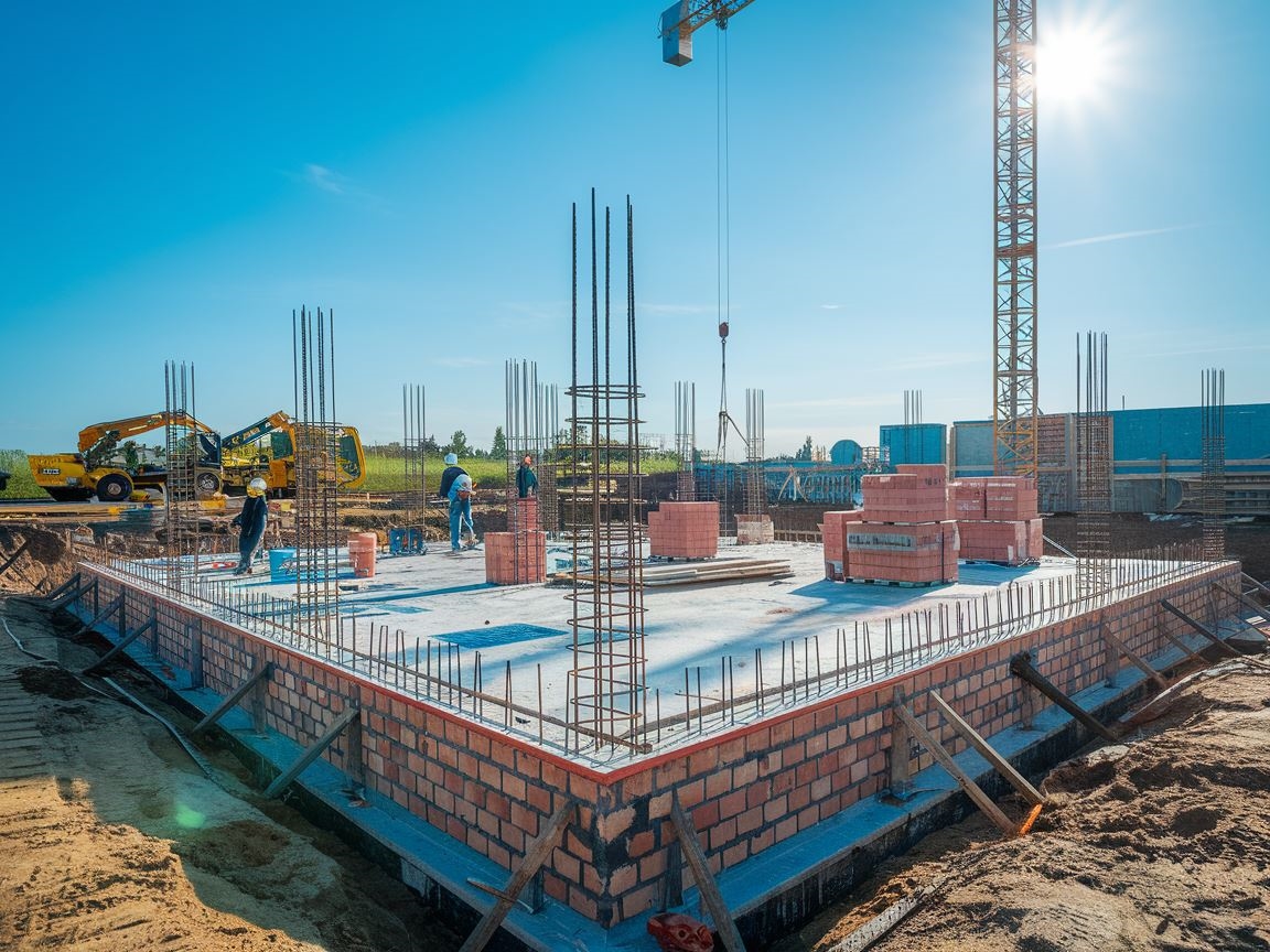 Fundament betonowy pod garaż murowany