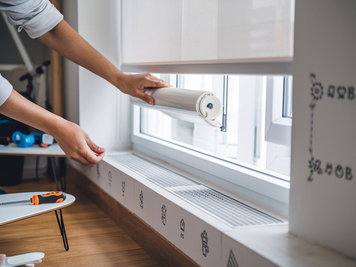Montaż okiennej osłony w domu
