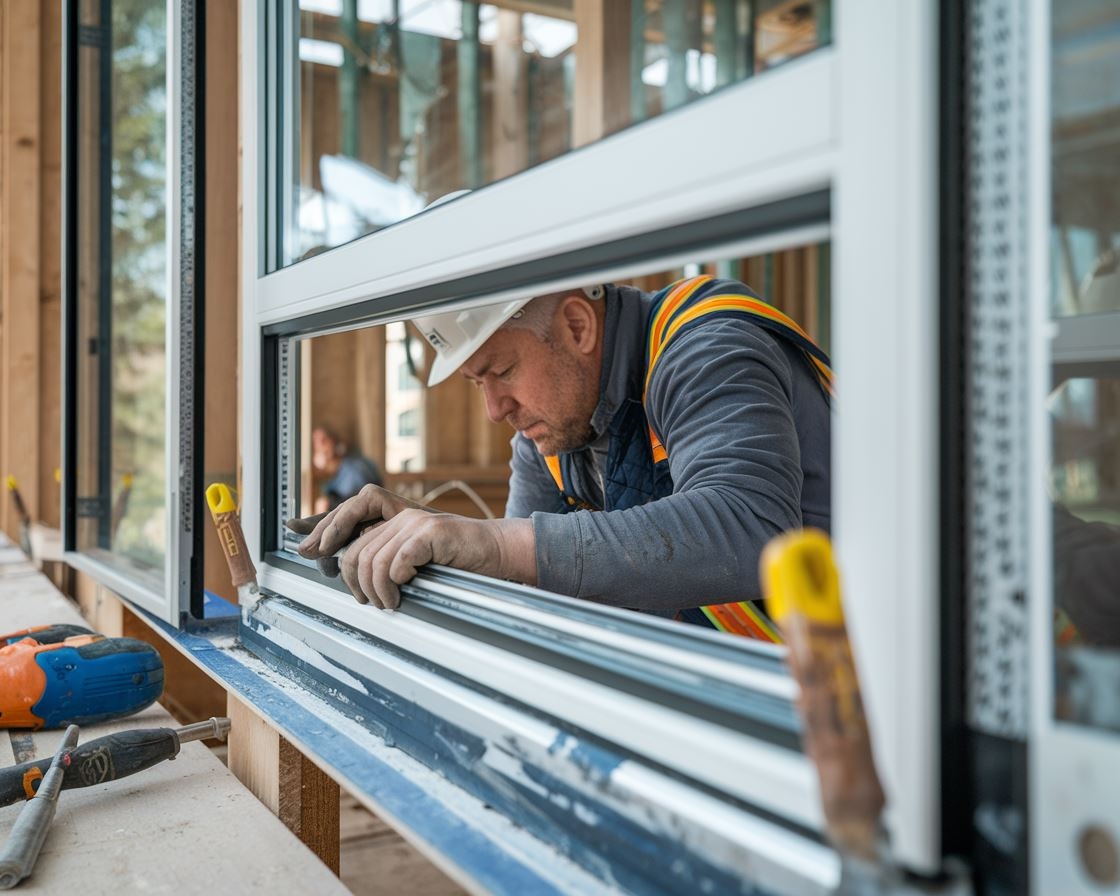 Montaż okna na budowie