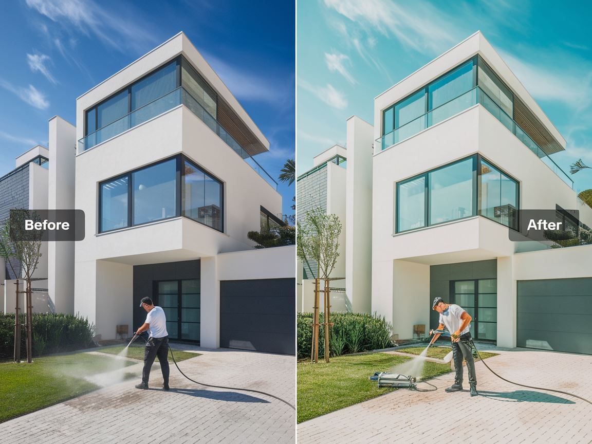 Mycie elewacji ciśnieniowe