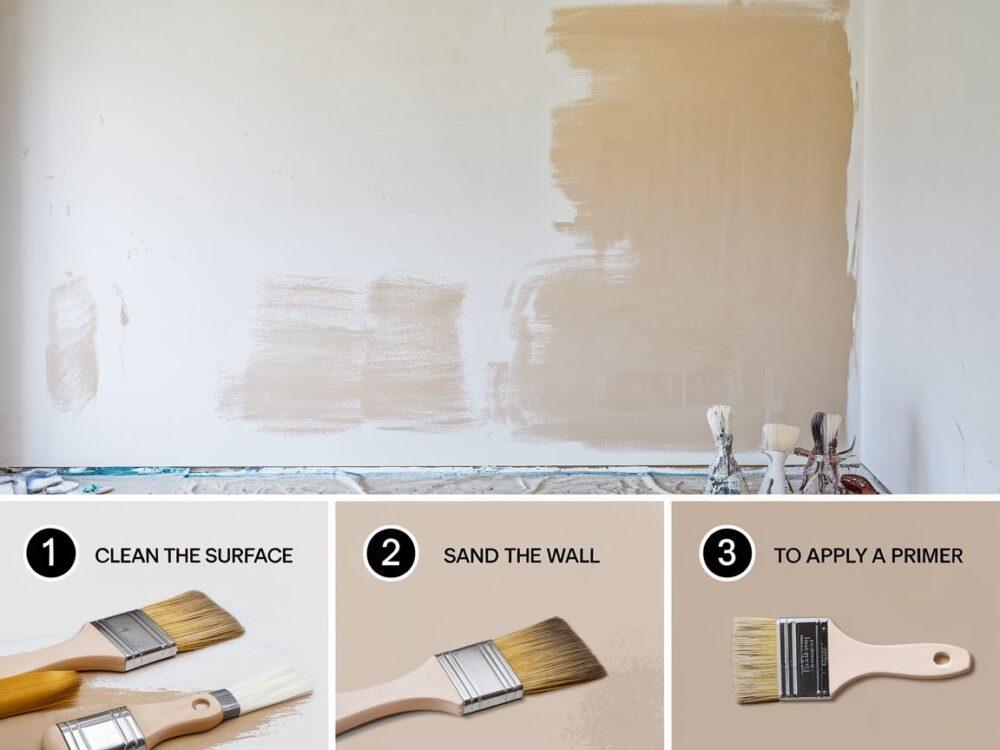 Nakładanie podkładu na ścianę