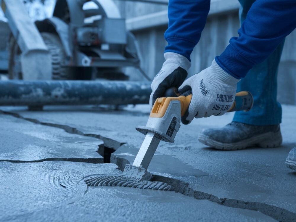 Nanoszenie masy naprawczej na beton