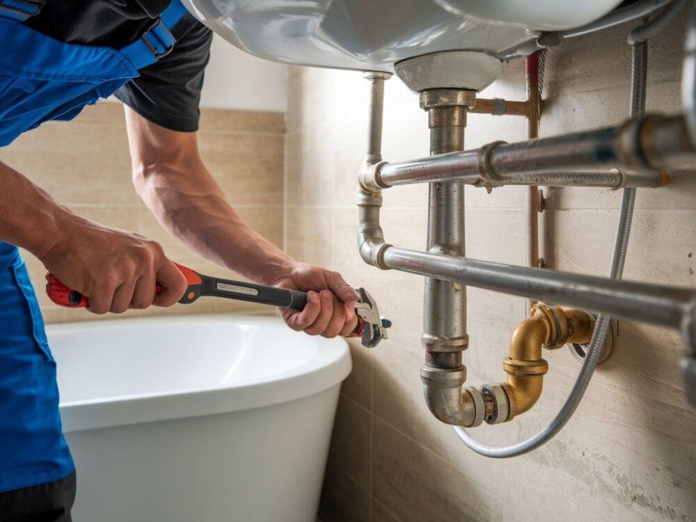 Naprawa rur w nowoczesnej łazience