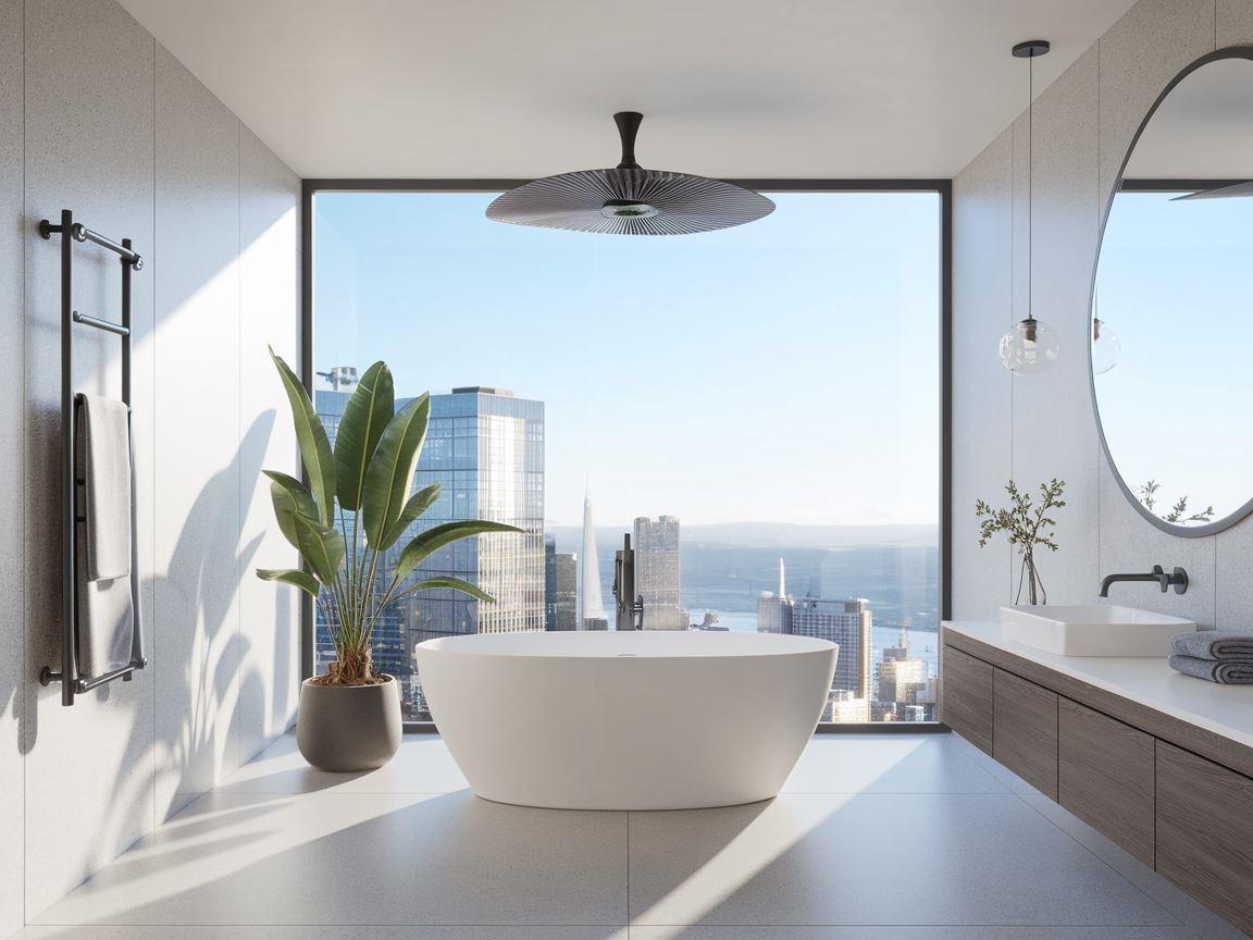 Nowoczesny wentylator do łazienki