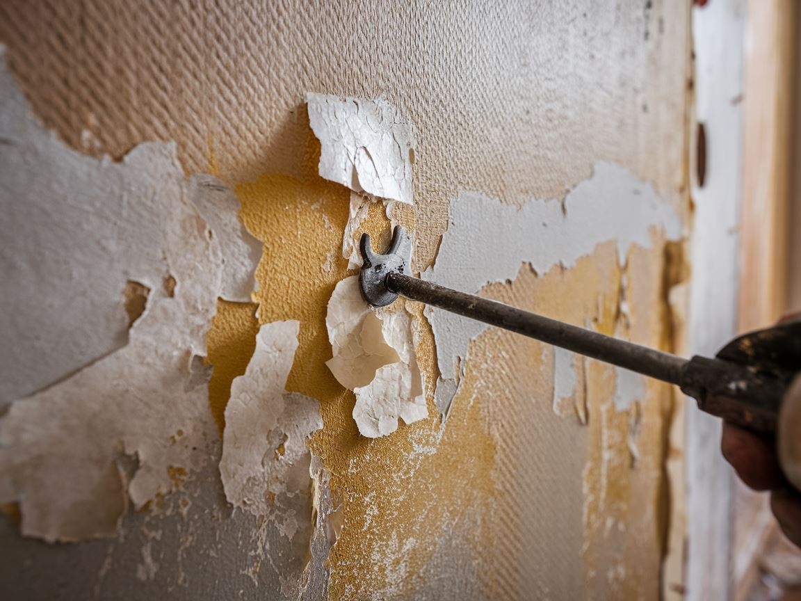 Pełna ściana bez tapety