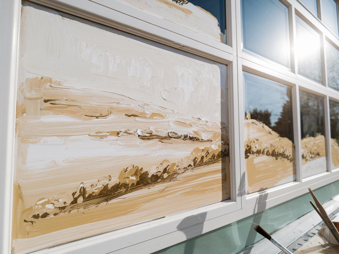 Plastikowe okno przed malowaniem