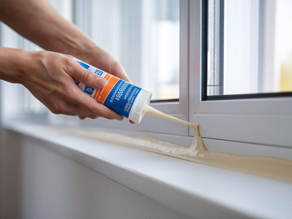 Prace naprawcze przy oknie plastikowym