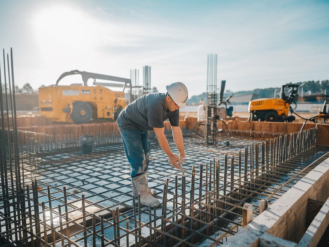 Proces suszenia fundamentów betonowych