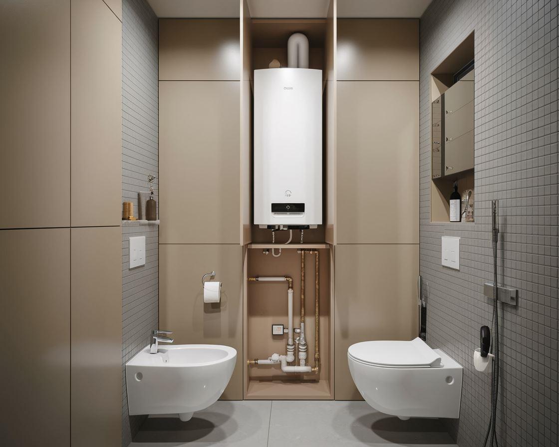 Przestronna mała łazienka z ukrytym bojlerem