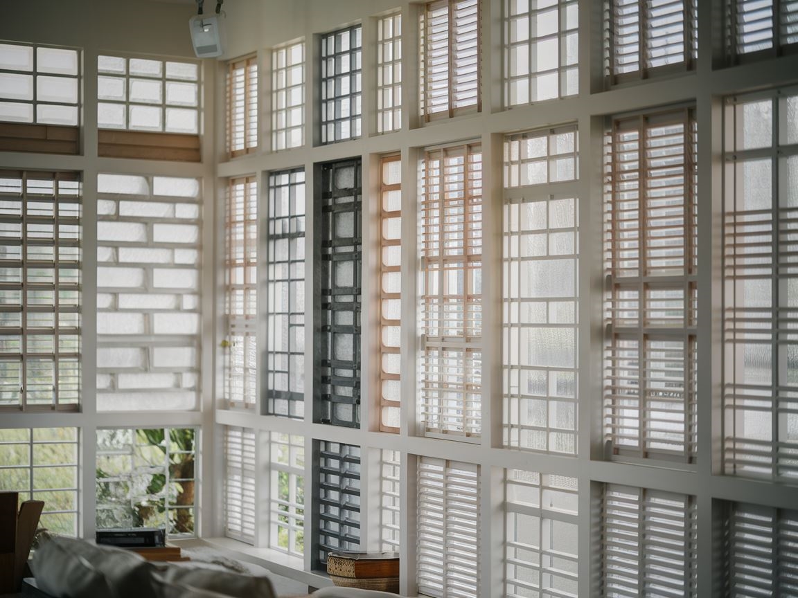 Roleta z tkaniny na oknie plastikowym