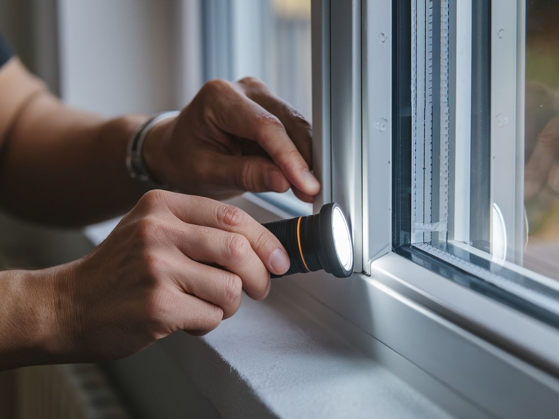 Sprawdzanie okna za pomocą zapalniczki