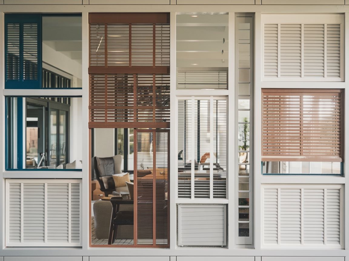 Stylowa roleta w salonie