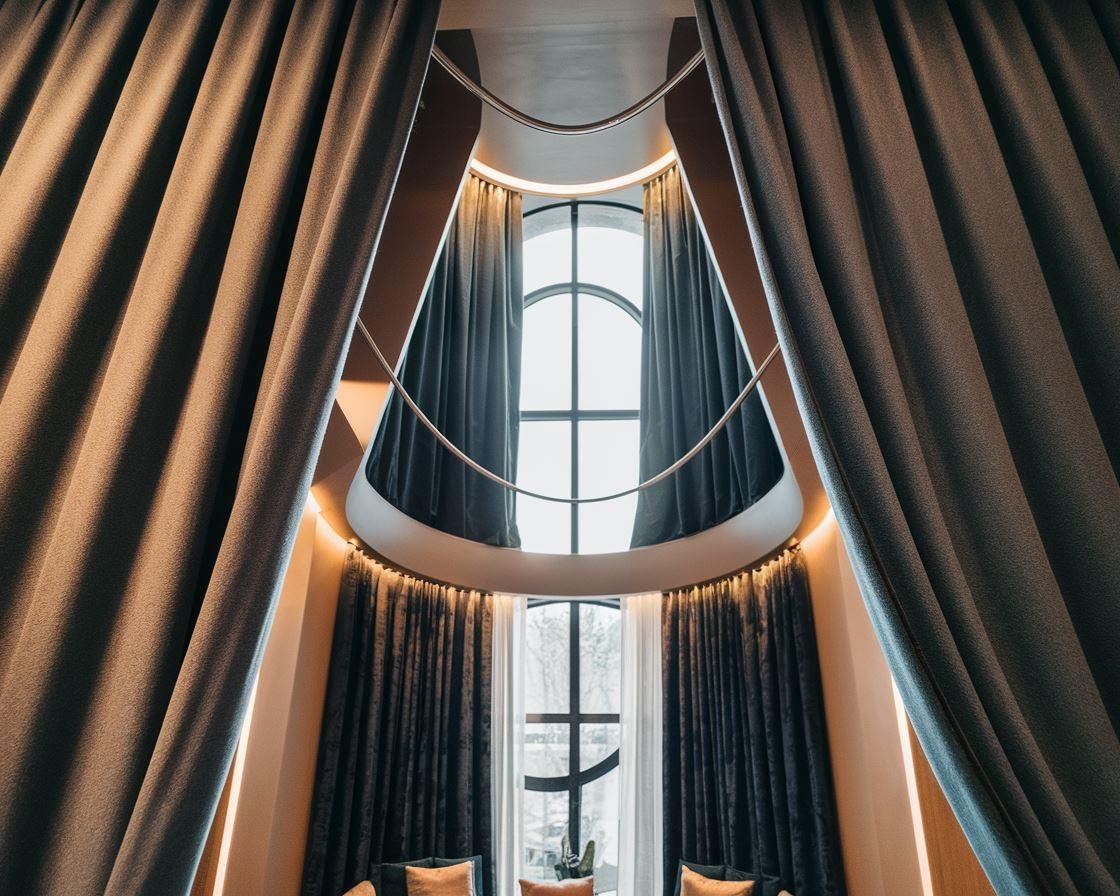 Stylowe zawieszenie karnisza w pokoju