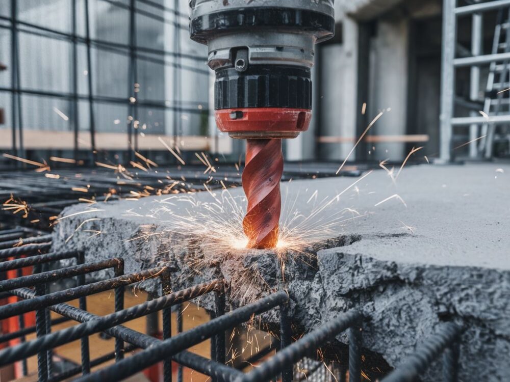 Wiercenie w betonie zbrojonym