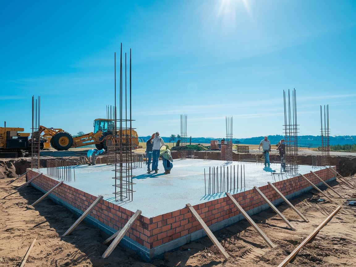 Wykop pod fundamenty garażu